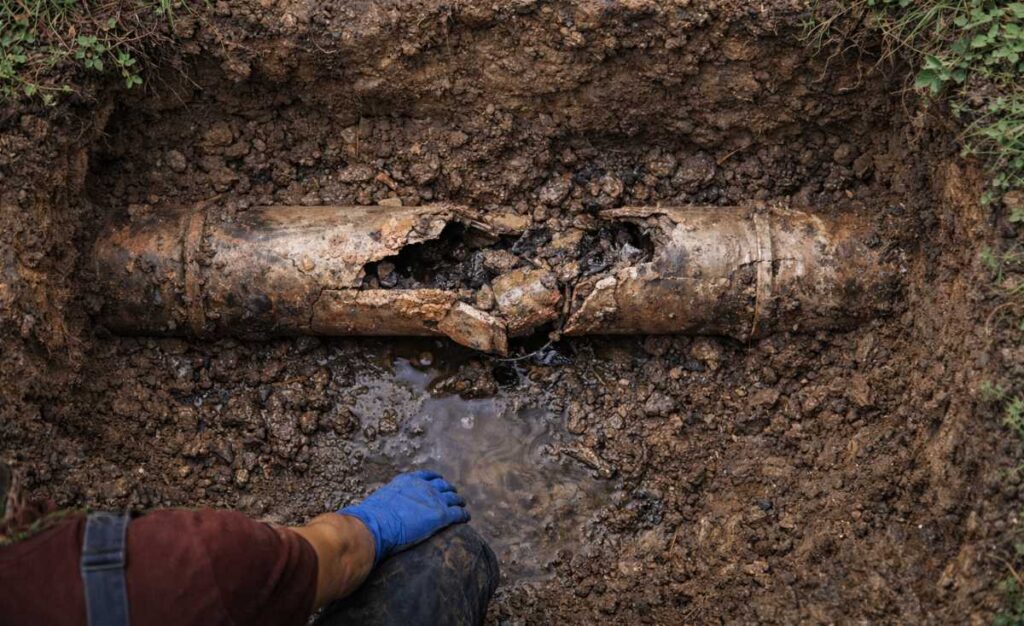 Collapsed sewer line repair in Pueblo CO