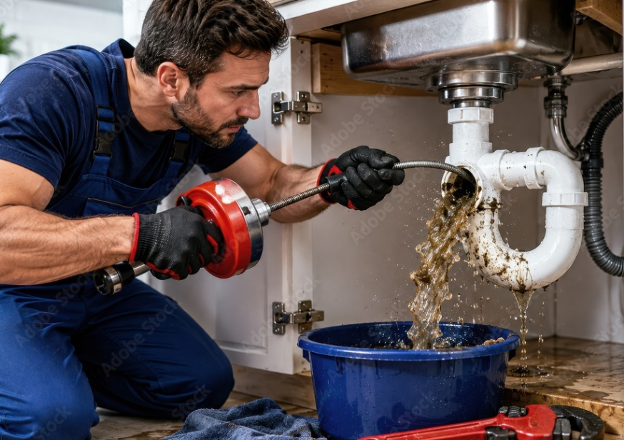 Professional drain snaking technician in Pueblo CO